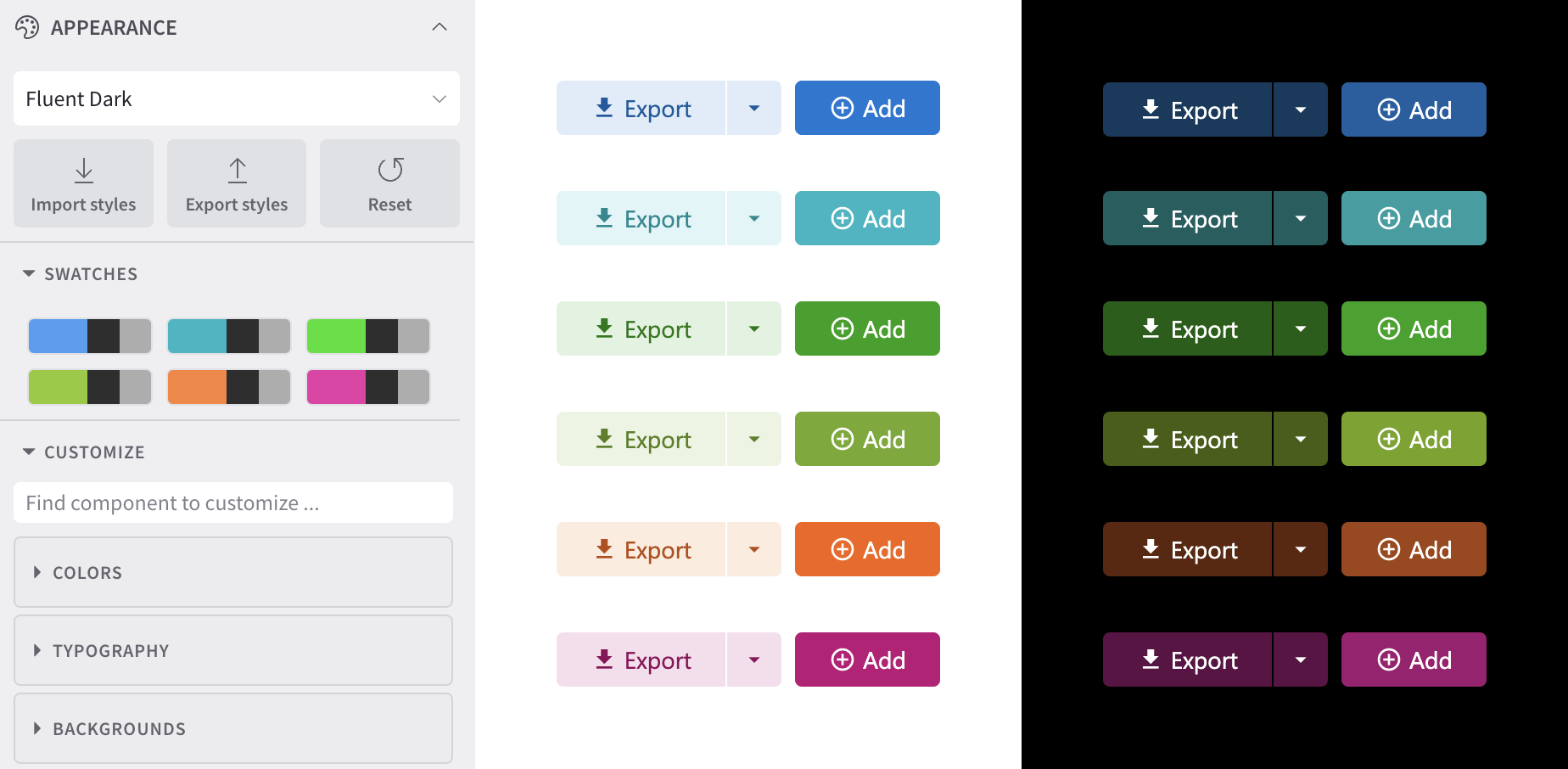 radzen-blazor-fluent-ui-dark-color-schemes-preview.png