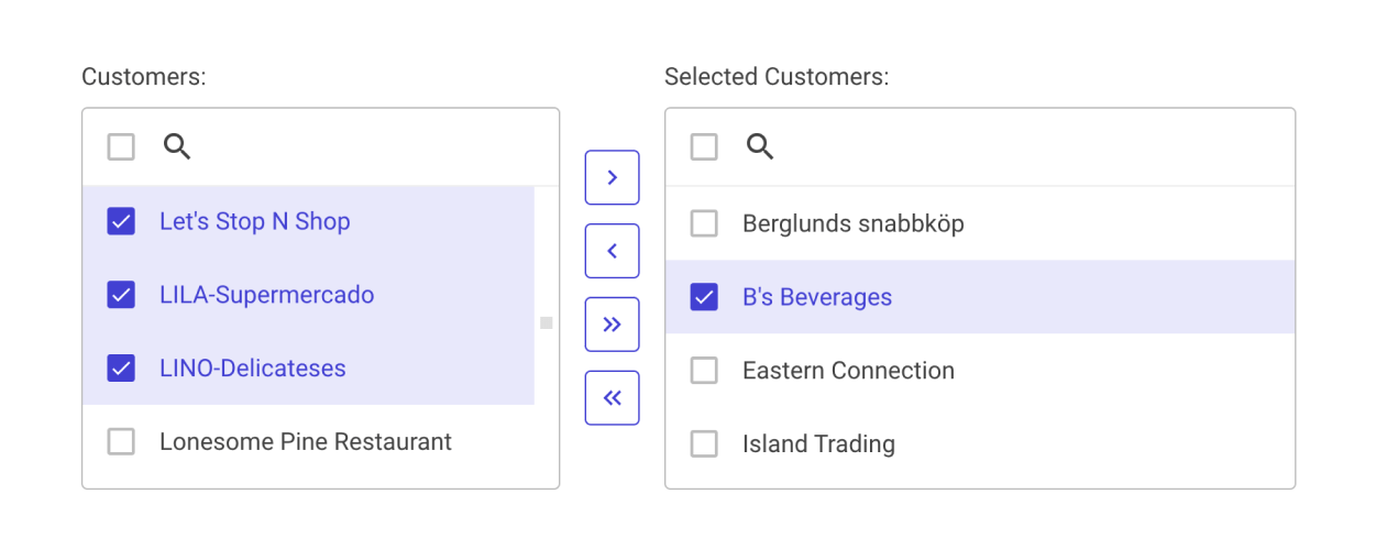 Radzen Blazor Components - PickList Component