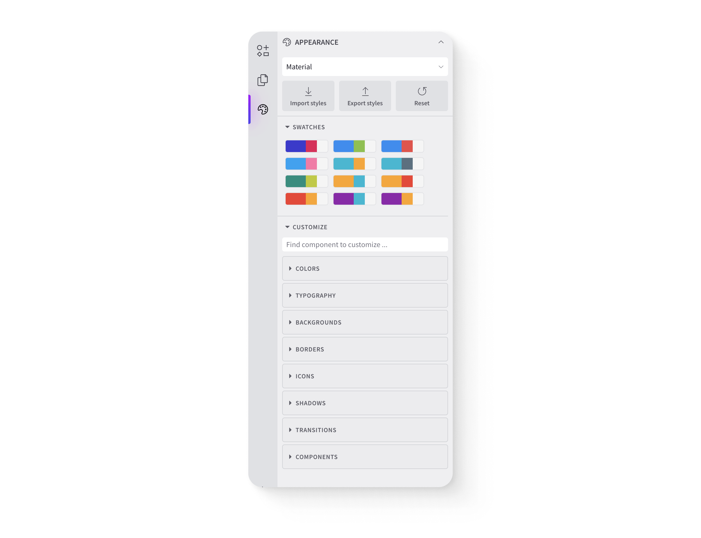 Radzen Blazor Studio - Appearance Panel