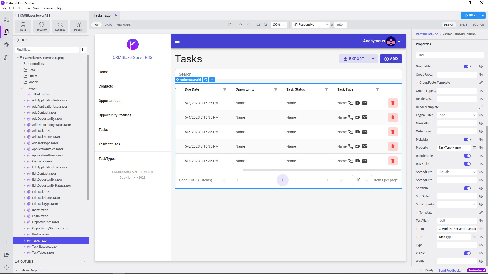 Introduction Create A Blazor Crm Application With Radzen Blazor