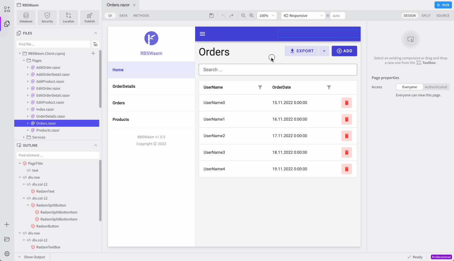 Copy and paste a component