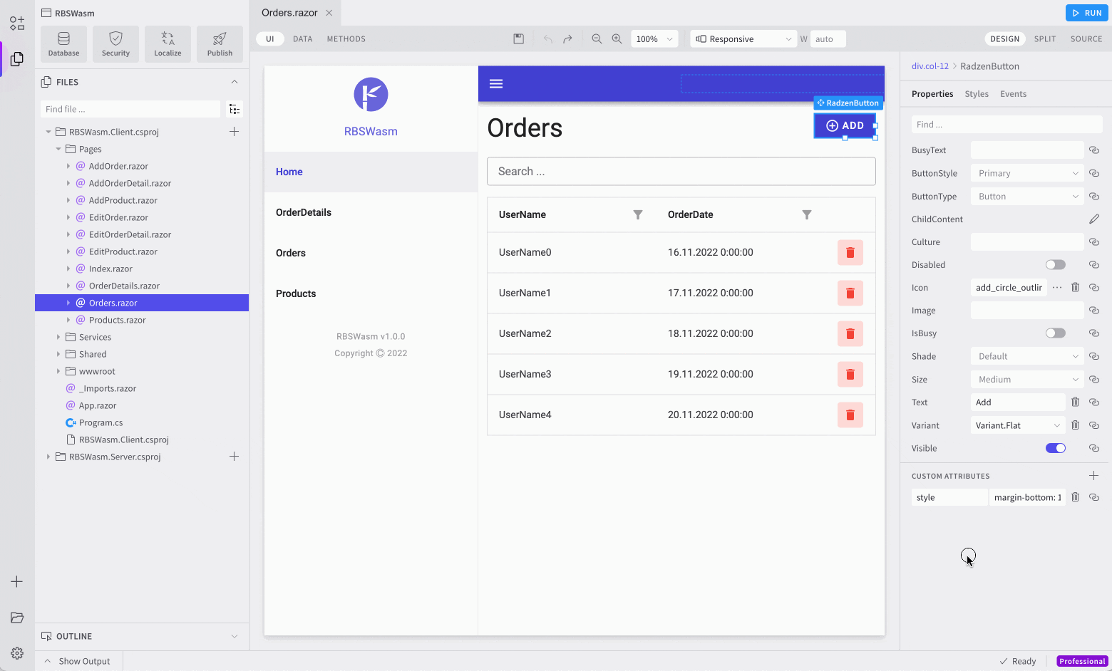 Use the expression editor to set a property