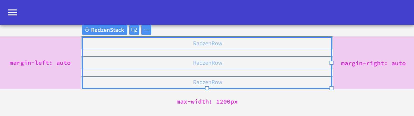 Center-aligned Layout