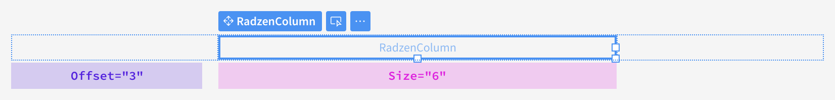 RadzenColumn Offset property