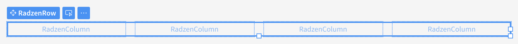 RadzenRow Component