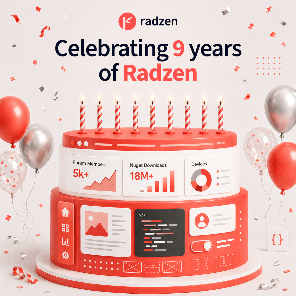 Celebrating 9 years of Radzen