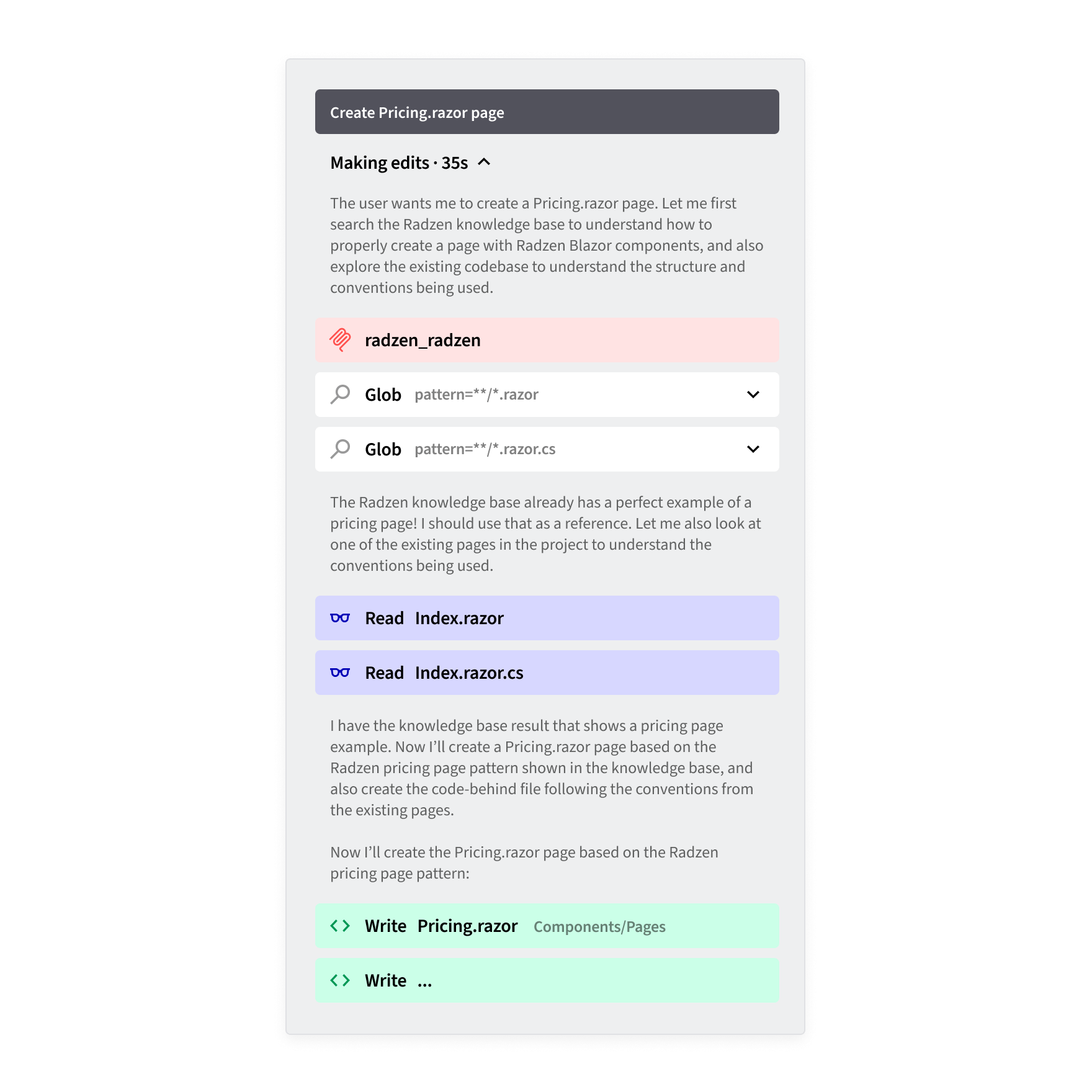 AI Agent in Radzen Blazor Studio